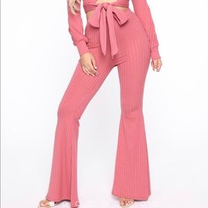 Flare Leg Pant mauve pink